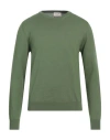 Heritage Man Sweater Military Green Size 40 Cotton