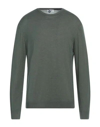 Heritage Man Sweater Green Size 44 Virgin Wool, Silk, Cashmere