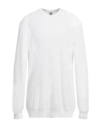 Heritage Man Sweater Ivory Size 48 Cotton In White