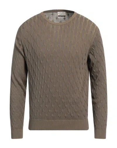 Heritage Man Sweater Khaki Size 40 Cotton In Beige