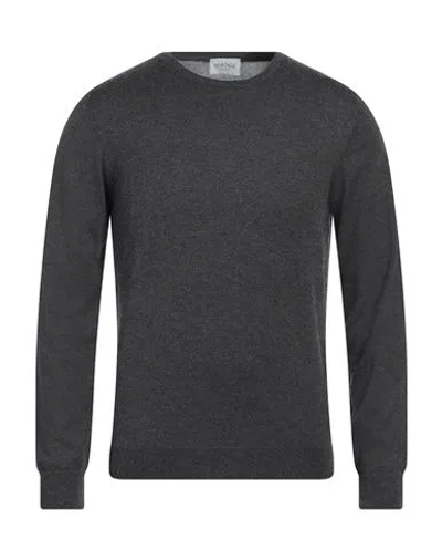 Heritage Man Sweater Lead Size 36 Silk, Cashmere In Grey