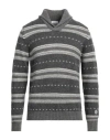 Heritage Man Sweater Lead Size 40 Alpaca Wool, Virgin Wool In Grey