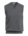 Heritage Man Sweater Lead Size 44 Merino Wool In Gray