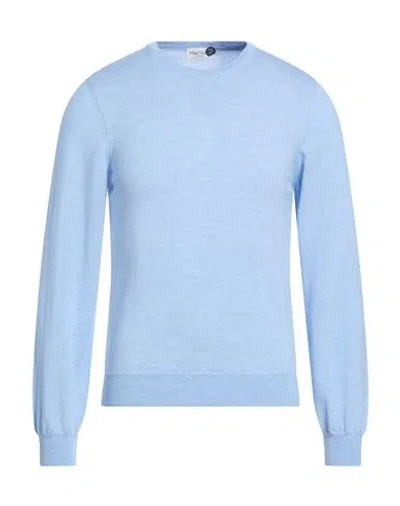 Heritage Man Sweater Light Blue Size 36 Merino Wool