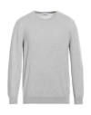 Heritage Man Sweater Light Grey Size 46 Merino Wool