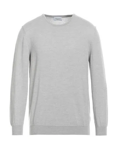 Heritage Man Sweater Light Grey Size 46 Merino Wool In Gray
