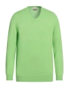 Heritage Man Sweater Lime Green Size 44 Cotton In Green