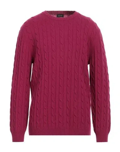 Heritage Man Sweater Magenta Size 48 Wool, Polyamide