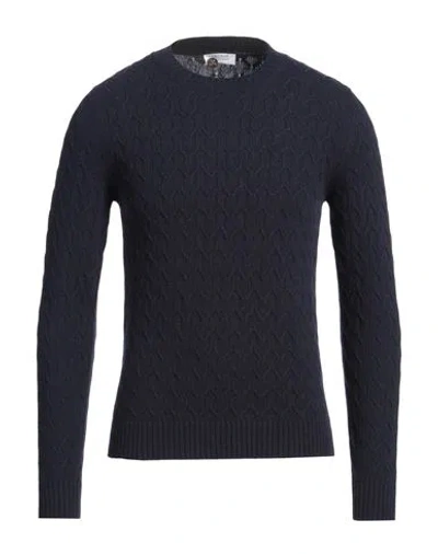 Heritage Man Sweater Midnight Blue Size 36 Wool, Cashmere In Blue