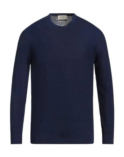 Heritage Man Sweater Midnight Blue Size 42 Cotton