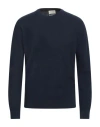 Heritage Man Sweater Midnight Blue Size 44 Cotton In Blue