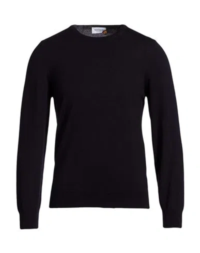 Heritage Man Sweater Midnight Blue Size Xs Virgin Wool In Black