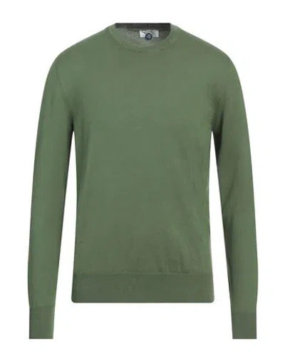 Heritage Man Sweater Military Green Size 40 Cotton