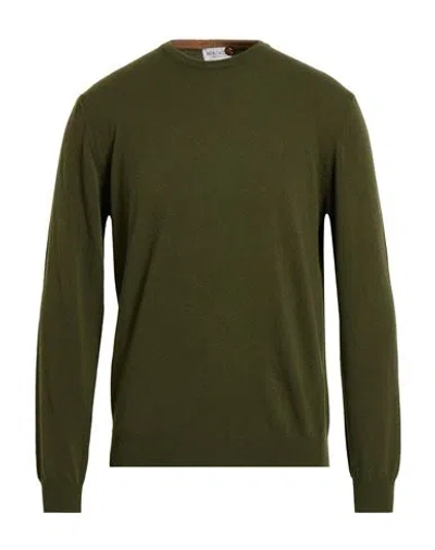 Heritage Man Sweater Military Green Size 40 Wool, Cashmere In Green