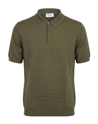 Heritage Man Sweater Military Green Size 46 Cotton