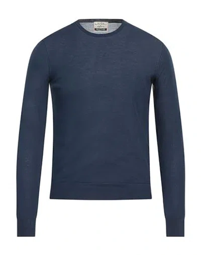 Heritage Man Sweater Navy Blue Size 44 Cotton