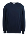 Heritage Man Sweater Navy Blue Size 46 Cotton