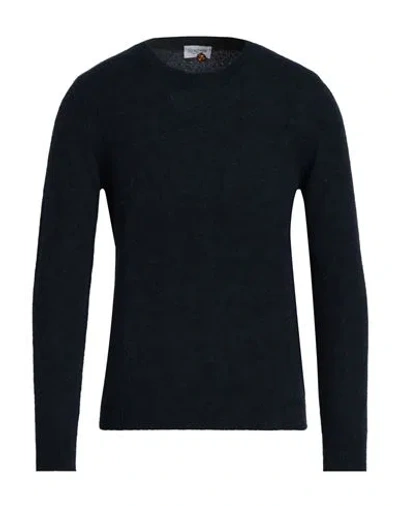 Heritage Man Sweater Navy Size 42 Alpaca Wool, Polyamide, Wool In Blue