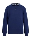 Heritage Man Sweater Navy Size 44 Wool, Cashmere In Blue