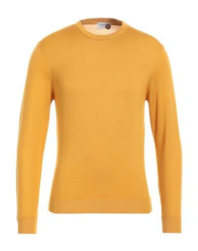 Heritage Man Sweater Ocher Size 38 Wool, Silk, Cashmere In Yellow