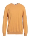 Heritage Man Sweater Ocher Size 46 Merino Wool In Yellow