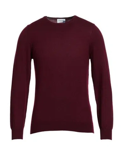 Heritage Man Sweater Plum Size 4xl Merino Wool In Burgundy
