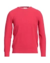 Heritage Man Sweater Fuchsia Size 40 Cashmere In Red