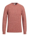 Heritage Man Sweater Rust Size 40 Alpaca Wool, Cotton, Polyamide, Virgin Wool In Red