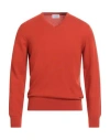 Heritage Man Sweater Rust Size 44 Cashmere