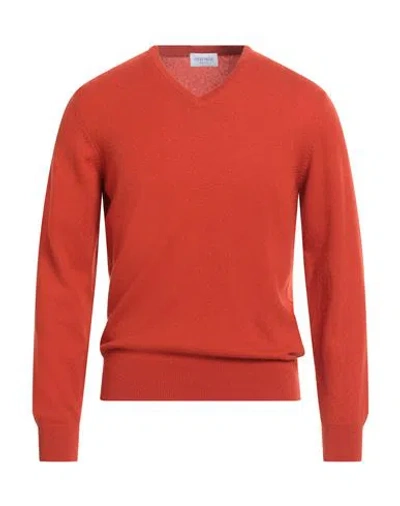 Heritage Man Sweater Rust Size 44 Cashmere