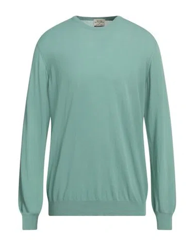 Heritage Man Sweater Sage Green Size 46 Cotton