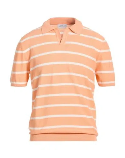 Heritage Man Sweater Salmon Pink Size 44 Cotton