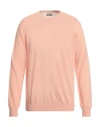 Heritage Man Sweater Apricot Size 38 Cotton In Pink