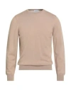 Heritage Man Sweater Sand Size 38 Merino Wool