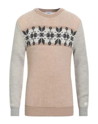 Heritage Man Sweater Sand Size 42 Alpaca Wool, Virgin Wool In Beige