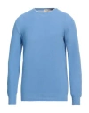Heritage Man Sweater Sky Blue Size 38 Cotton