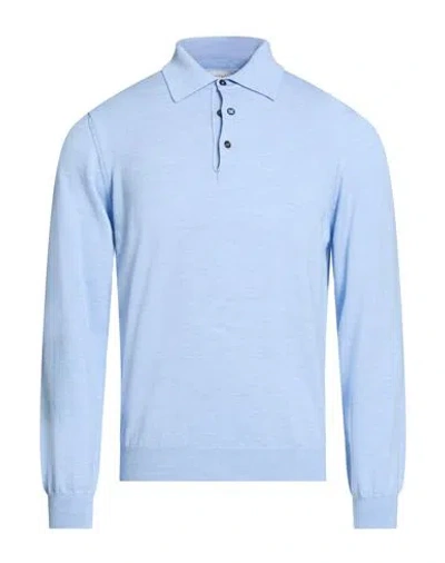 Heritage Man Sweater Sky Blue Size 38 Merino Wool