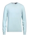 Heritage Man Sweater Sky Blue Size 40 Cashmere