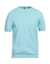 Heritage Man Sweater Sky Blue Size 42 Cotton