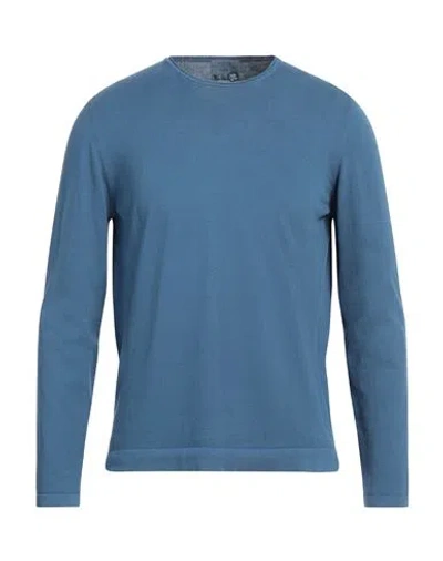 Heritage Man Sweater Slate Blue Size 40 Cotton