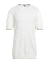 Heritage Man Sweater White Size 46 Linen, Cotton, Polyester