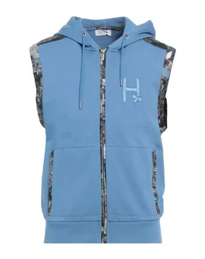Heritage Man Sweatshirt Light Blue Size 40 Cotton