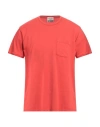 Heritage Man T-shirt Rust Size 44 Cotton, Elastane In Red