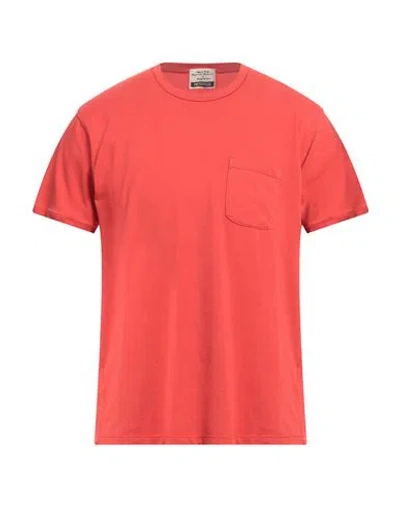 Heritage Man T-shirt Rust Size 44 Cotton, Elastane In Red