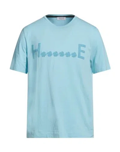 Heritage Man T-shirt Sky Blue Size 40 Cotton