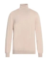 Heritage Man Turtleneck Beige Size 42 Merino Wool
