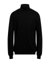 Heritage Man Turtleneck Black Size 3xl Merino Wool, Acrylic In Black