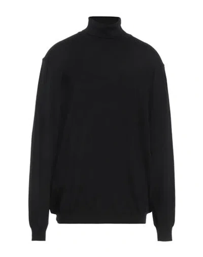 Heritage Man Turtleneck Black Size 48 Merino Wool, Acrylic