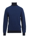 Heritage Man Turtleneck Blue Size 46 Wool, Cashmere