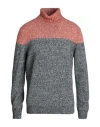 Heritage Man Turtleneck Brick Size 44 Alpaca Wool, Cotton, Polyamide, Wool In Red